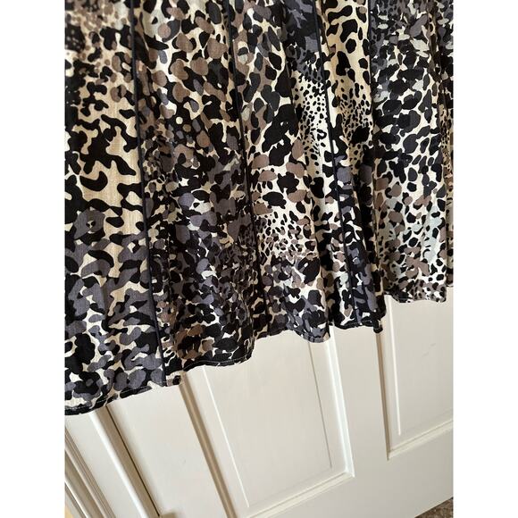 TS Taking Shape Linen Dress Size US 12 | UK 16 Animal Print Mini Fit & Flare - Picture 7 of 12